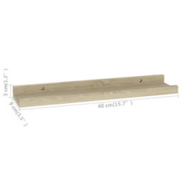 Berkfield Wall Shelves 4 Pcs Sonoma Oak 40X9X3 Cm - thumbnail 9