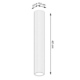 Luminosa Lighting Luminosa Karbon 30Cm Surface Mounted Downlight Taupe 1X Gu10 - thumbnail 8