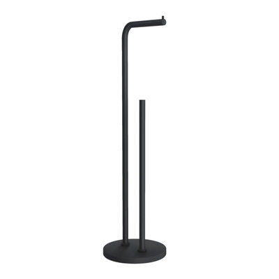 Beslagsboden - Toilet Roll/spare Toilet Roll Holder. Free Standing. Black. - image 1