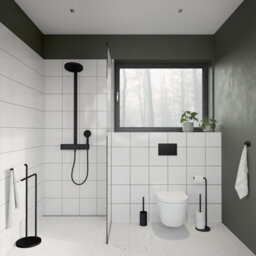 Beslagsboden - Toilet Roll/spare Toilet Roll Holder. Free Standing. Black. - thumbnail 2