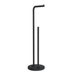 Beslagsboden - Toilet Roll/spare Toilet Roll Holder. Free Standing. Black. - thumbnail 1