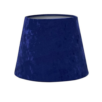 "9"" Navy Velvet Dual Purpose Lampshade Stylish Drum Shade For Ceiling, Table & Floor Lamps (More Sizes & Colours Available)" - image 1