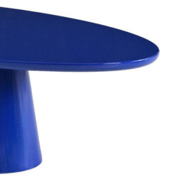 Sweeek - Oval Coffee Table With Glossy Finish Blue 120X60X35 Cm - Nell - thumbnail 4