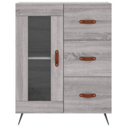 Berkfield Highboard Grey Sonoma 69.5X34X180 Cm Engineered Wood - thumbnail 8