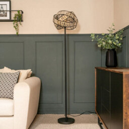Valuelights Hudson Acrylic Jewel Twist Chrome Floor Lamp With Tortoise Shell Lampshade - Bulb Included - thumbnail 6