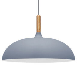 Long Life Lamps Company Modern Retro Ceiling Pendant Light Grey Metal Dome Lamp Shade M0133 - thumbnail 1