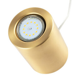 Happy Homewares Small And Contemporary Brushed Gold Led Table/floor Lamp Uplighter - thumbnail 2