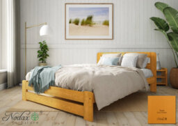 Nodax Durable & Eco-Finish Colour Wooden Bed Frame With Woodstain Finish - F1 Aurora Bed Frame 6Ft (Teak) - thumbnail 1
