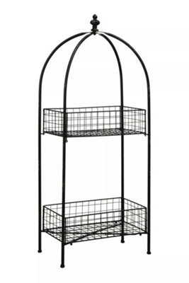 Orsina New York Loft Black 2 Tier Stand, Delivered Fully Assmbled - image 1