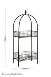 Orsina New York Loft Black 2 Tier Stand, Delivered Fully Assmbled - thumbnail 2