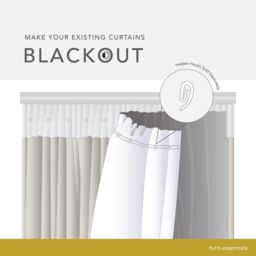 Furn. Blackout Pencil Pleat Curtain Lining Pair, (L) 163Cm X (W) 170Cm - thumbnail 3