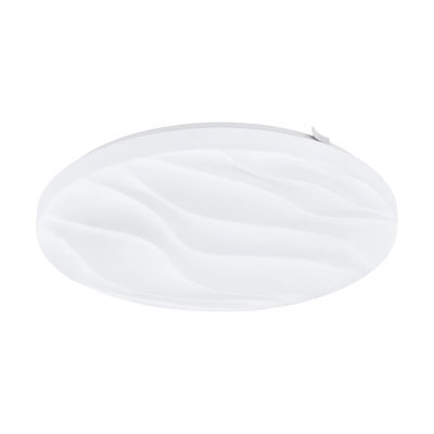 Elegant White Flush Ceiling Light With Led Bulb - 17.3W, Adjustable Height - image 1
