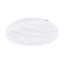 Elegant White Flush Ceiling Light With Led Bulb - 17.3W, Adjustable Height - thumbnail 1