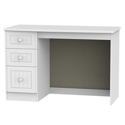 Ready Assembled Matt White 3 Drawer Desk (H)795mm (W)540mm (D)540mm - image 1