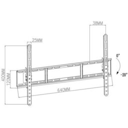 "Nedis Tiltable Tv Lcd Screen Wall Mount Bracket 37 - 70"" Inch Up To 35Kg, Tiltable: 20 Degrees, Ultra Slim Low Profile - Black" - thumbnail 7