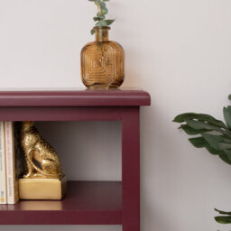 Melody Maison Wine Red Scalloped Storage Sideboard With One Drawer And Shelving - Staunton Wine Red Range - thumbnail 5