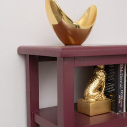 Melody Maison Wine Red Scalloped Storage Sideboard With One Drawer And Shelving - Staunton Wine Red Range - thumbnail 4