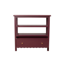 Melody Maison Wine Red Scalloped Storage Sideboard With One Drawer And Shelving - Staunton Wine Red Range - thumbnail 9