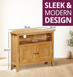 Hallowood Furniture Aston Small Corner Tv Unit - thumbnail 3