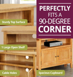 Hallowood Furniture Aston Small Corner Tv Unit - thumbnail 7
