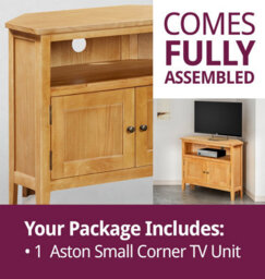 Hallowood Furniture Aston Small Corner Tv Unit - thumbnail 6