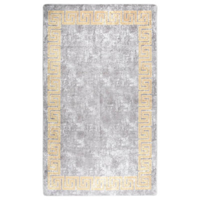 Berkfield Rug Washable 120X180 Cm Grey Anti Slip