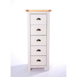 Cabinet Bits Argenta 5 Drawer Narrow Chest Of Drawers Brass Cup Handle - thumbnail 1