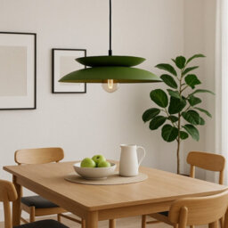 Luminosa Lighting Luminosa Ferro Dome Pendant Ceiling Light Green 1X E27 - thumbnail 2