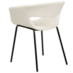 Beliani Set Of 2 Dining Chairs Elma Boucle Off-White - thumbnail 7