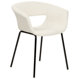 Beliani Set Of 2 Dining Chairs Elma Boucle Off-White - thumbnail 5