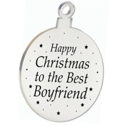 Red Ocean Christmas Gift For Boyfriend Christmas Tree Decoration Engraved Bauble Gift For Him - thumbnail 5