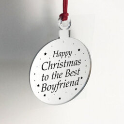 Red Ocean Christmas Gift For Boyfriend Christmas Tree Decoration Engraved Bauble Gift For Him - thumbnail 4