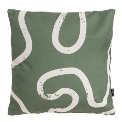 Icon Indoor And Outdoor Abstract Squiggle Print Kyoto Fabric Waterproof Filled Cushion - image 1
