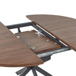 Beliani Extending Dining Table Friona Dark Brown 110/140 Cm 110 Cm - thumbnail 8