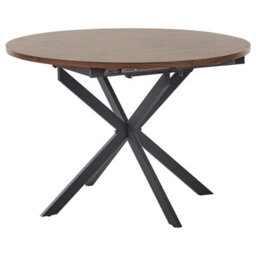 Beliani Extending Dining Table Friona Dark Brown 110/140 Cm 110 Cm - thumbnail 7