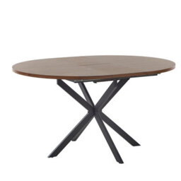 Beliani Extending Dining Table Friona Dark Brown 110/140 Cm 110 Cm - thumbnail 1