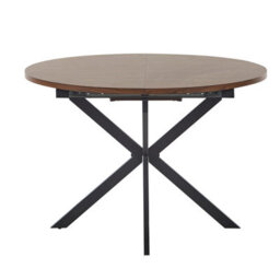 Beliani Extending Dining Table Friona Dark Brown 110/140 Cm 110 Cm - thumbnail 4