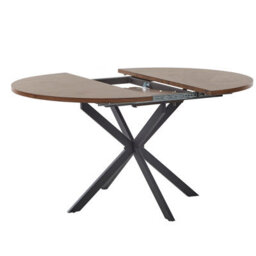 Beliani Extending Dining Table Friona Dark Brown 110/140 Cm 110 Cm - thumbnail 6