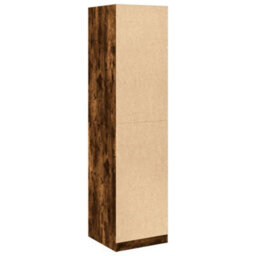 Berkfield Durable Wardrobe Smoked Oak 50X50X200 Cm Engineered Wood - thumbnail 6