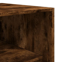 Berkfield Durable Wardrobe Smoked Oak 50X50X200 Cm Engineered Wood - thumbnail 7