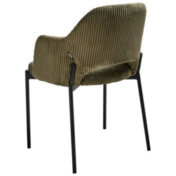 Beliani Set Of 2 Dining Chairs Raton Corduroy Olive Green - thumbnail 7