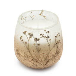 Serenityy Aw Dropship Uk Medium Glass Jar Candle Wildlight Woods - 45Hr Burn, Frosted Glass, Dried Wildflowers. - thumbnail 3