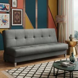 Enduro Xi Click Clack Sofa Bed Wooden Frame Foam Mattress Ideal For Living Room 195X90X85 Cm Grey - thumbnail 3