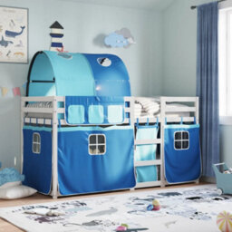 Berkfield Bunk Bed Without Mattress Blue 80X200 Cm Solid Wood Pine - thumbnail 1