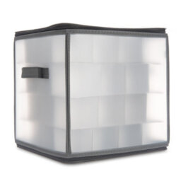 Livivo Christmas Bauble Storage Cube Grey Holds 64 Decorations - thumbnail 6