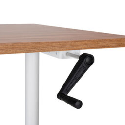 Beliani Manual Adjustable Standing Desk Destinas Brown/ White 160 Cm 72 Cm - thumbnail 6