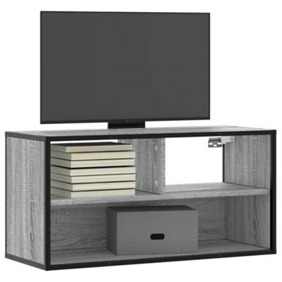 Berkfield Tv Cabinet Grey Sonoma 80X31X39.5 Cm Engineered Wood And Metal - image 1