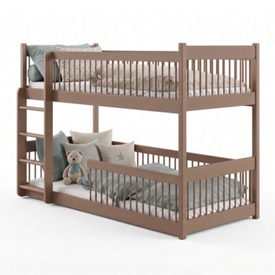 Arte Milk Chocolate Wooden Bunk Bed & 2 Bonnell Mattresses 90 X 190 Cm - image 1