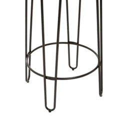 Orsina Sturdy Set Of 3 Black Frame Bar Table Stool Set , Hairpin Stool For Kitchen Counter, Elm Wood Metal Stool - thumbnail 9