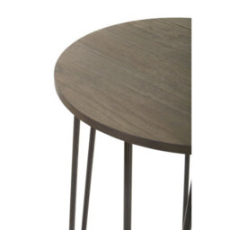 Orsina Sturdy Set Of 3 Black Frame Bar Table Stool Set , Hairpin Stool For Kitchen Counter, Elm Wood Metal Stool - thumbnail 7